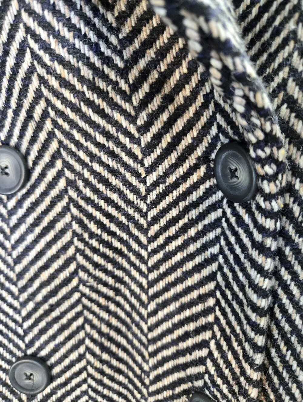 Free People Women’s Small Ari wool Peacoat Double Breasted Herringbone New